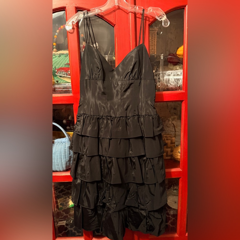 Black Tiered Ruffle Dress - Women's